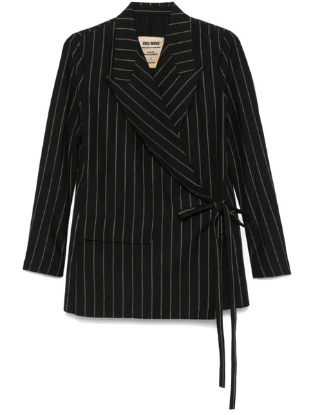  Uma Wang Striped Blazer - Black 