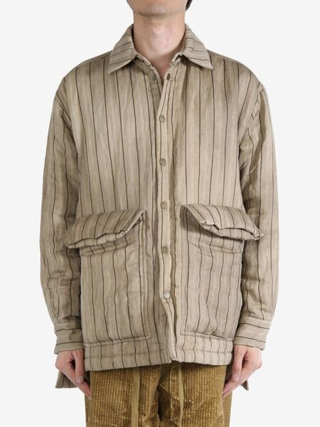  Uma Wang Striped Shirt - Brown 