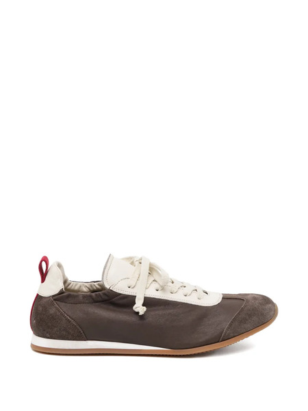  Uma Wang Suede Panelled Trainers - Brown 