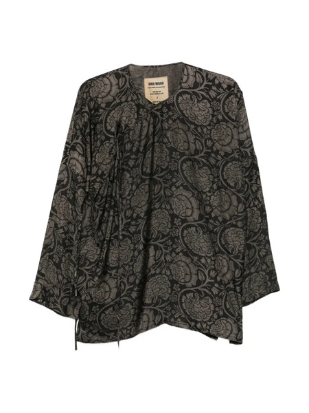  Uma Wang Tanesha Floral Blouse - Black 