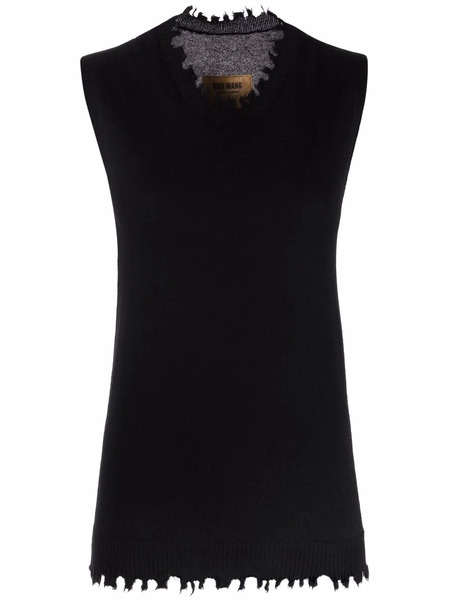  Uma Wang Tuft Edge Top - Black 