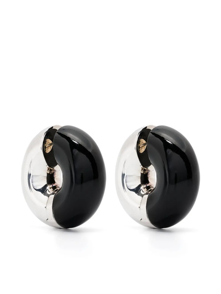  Uncommon Matters Status Two-tone Hoop Earrings - Silver 