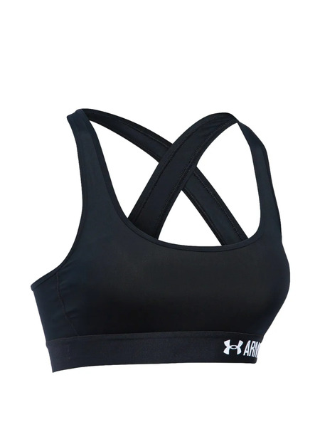  Under Armour Crossback Sports Logo Detail Bra - Black 