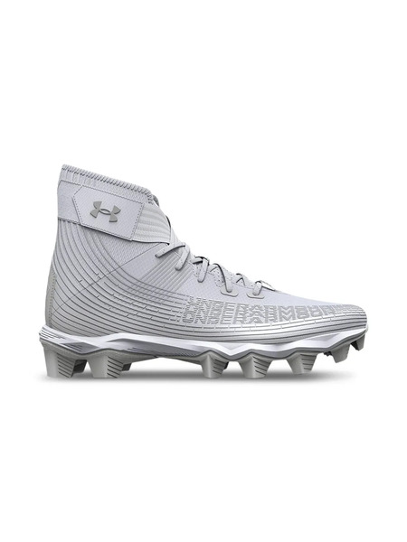  Under Armour Kids Highlight Franchise white/metallic Silver Cleats - Grey 