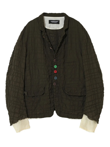  Undercover Crinkled-texture Blazer - D.khaki 
