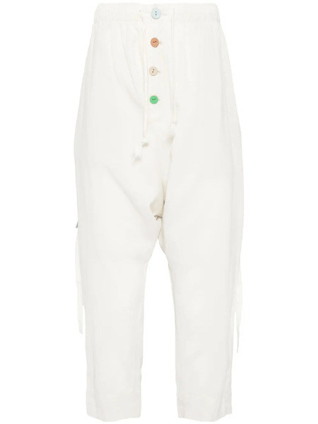  Undercover Drawstring Drop-crotch Trousers - Neutrals 