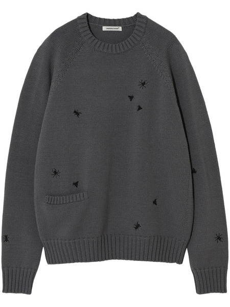  Undercover Embroidered Crew-neck Jumper - Grey 