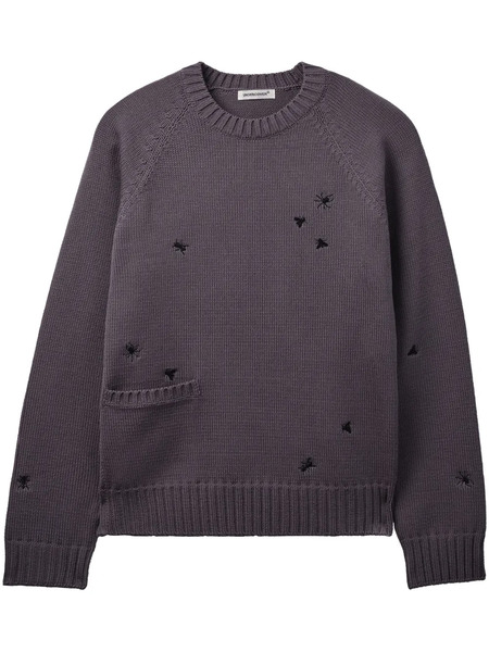  Undercover Embroidered Crew-neck Jumper - Grey 