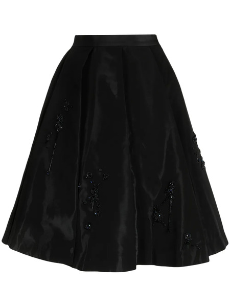  Undercover Embroidered High-waisted Skirt - Black 