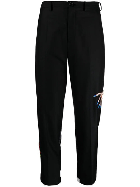  Undercover Embroidered Mid-rise Trousers - Black 