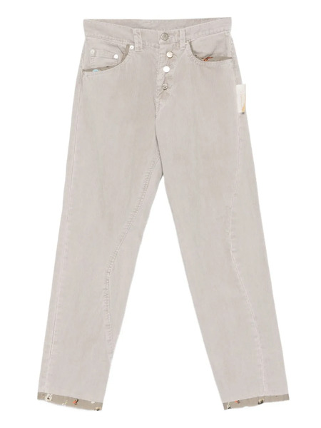  Undercover Floral-trim Trousers - Grey 