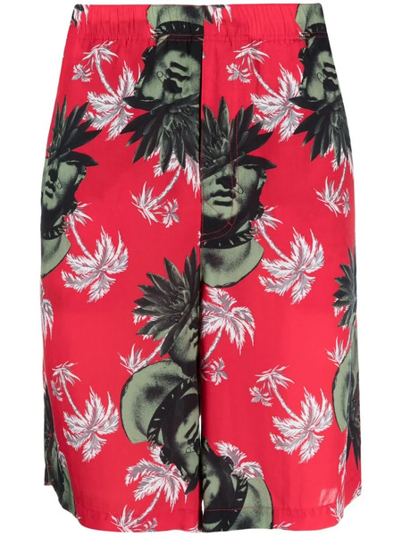  Undercover Graphic-print Bermuda Shorts - Red 
