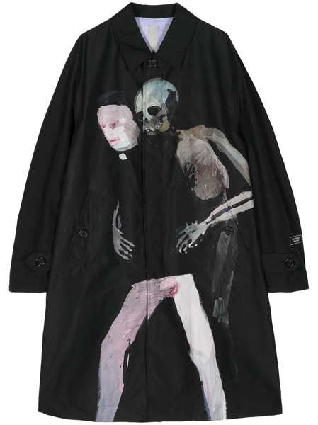  Undercover Graphic-print Parka Coat - Black 