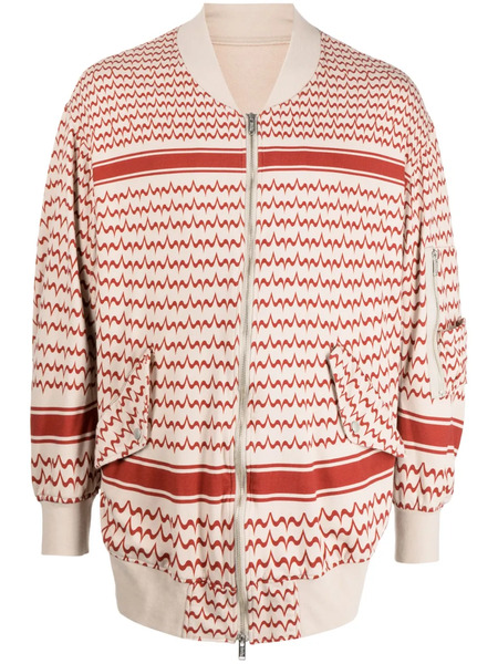  Undercover Graphic-print Zip-up Sweatshirt - Neutrals 