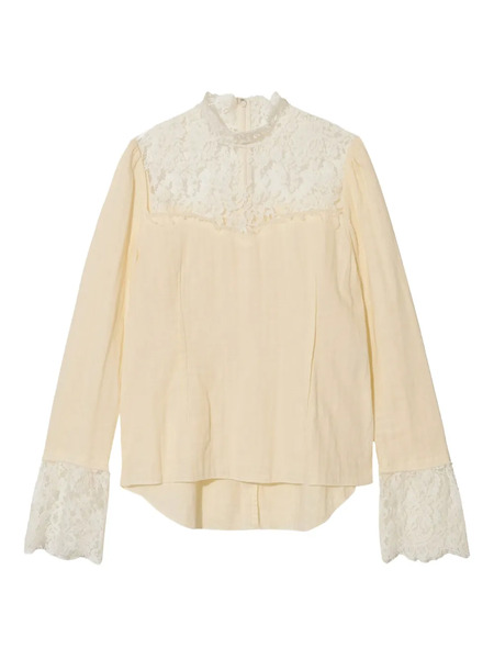  Undercover Lace-trimmed Blouse - Neutrals 