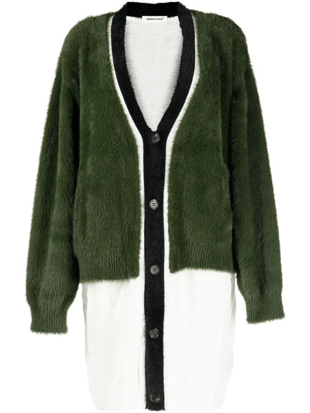  Undercover Layered-design V-neck Cardigan - Green 
