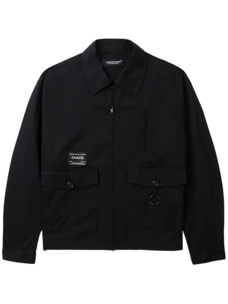  Undercover Logo-patch Twill Shirt Jacket - Black 