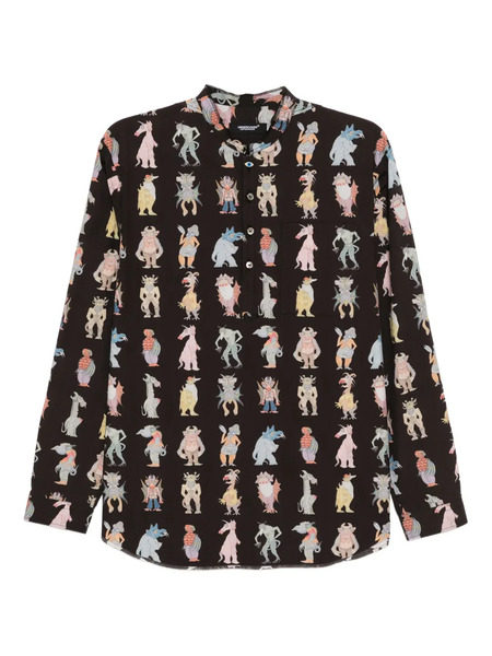  Undercover Monster-print Shirt - Brown 