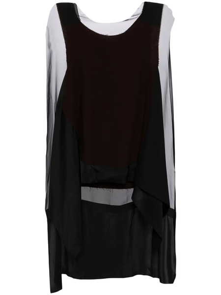  Undercover Panelled Vest - Brown 