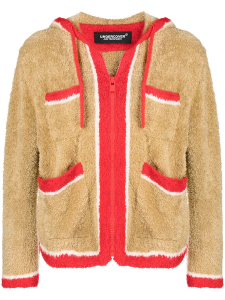  Undercover Textured Hooded Jacket - Brown 