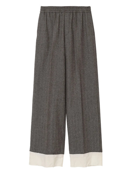  Undercover Up2e1507 Herringbone Elastic-waist Trousers - Brown 