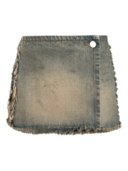  Undergold Ripped Basic Skirt - Blue 