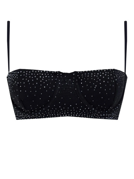  Undergold X Garcias Santa Unión Rhinestone Balconette Top - Black 