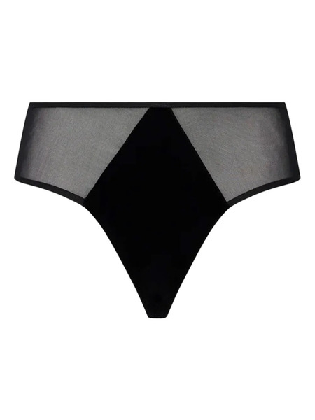  Undress Code Velvet Mesh Briefs - Black 