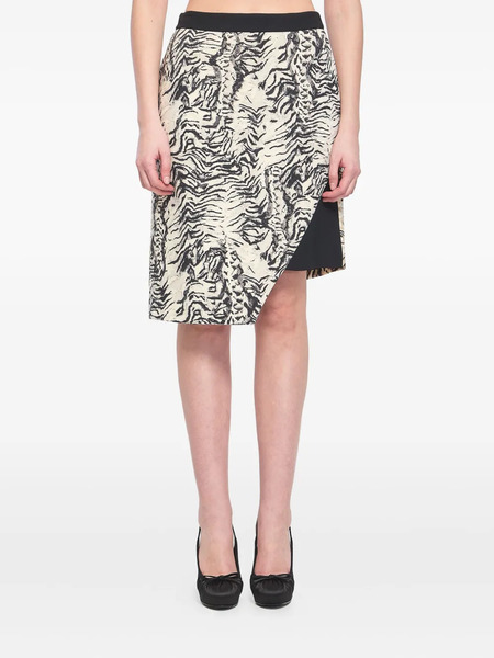  Ungaro Animalier-print Skirt - White 