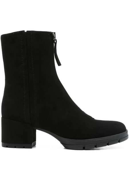  Unisa 50mm Zip-front Block-heel Ankle Boots - Black 