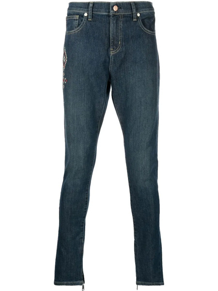  United Rivers Embroidered Skinny Jeans - Blue 