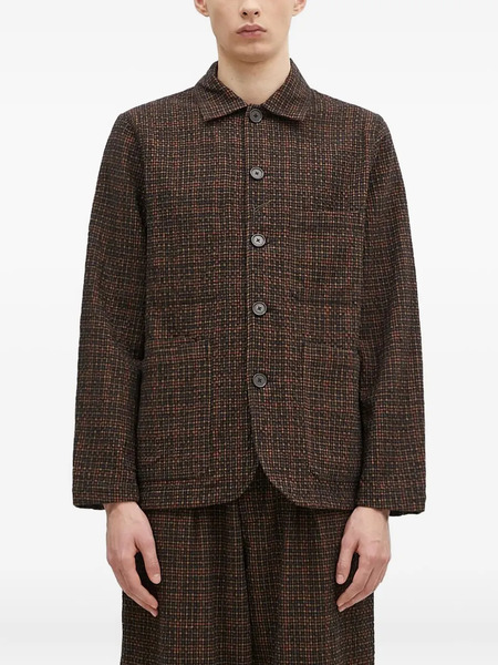  Universal Works Bakers Checked Button Shirt - Brown 