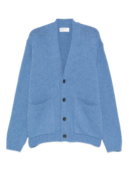  Universal Works Buttoned Patch-pocket Cardigan - Blue 
