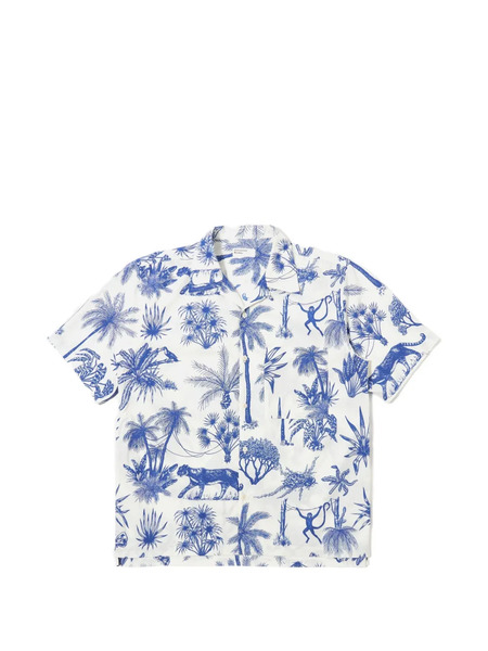  Universal Works Camp Graphic-print Shirt - White 