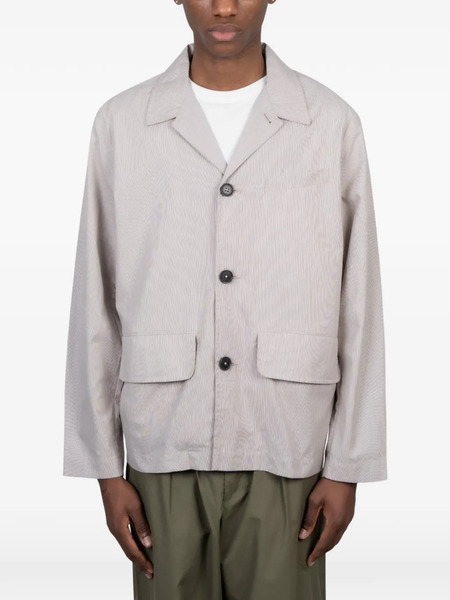  Universal Works Franck Buttoned Cotton Jacket - Neutrals 