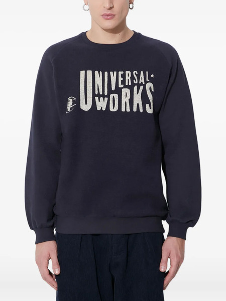  Universal Works Graphic Crew-neck Sweatshirt - Blue 