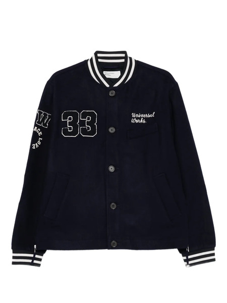  Universal Works Number-embroidered Ribbed-cuff Jacket - Blue 