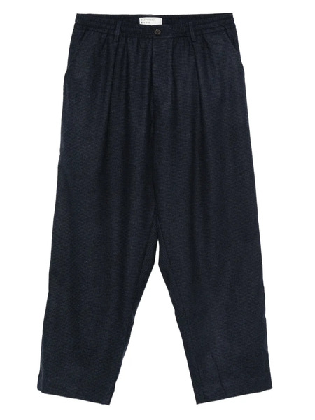  Universal Works Pleated-front Tapered Trousers - Blue 