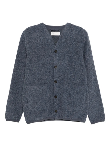  Universal Works V-neck Cardigan - Blue 