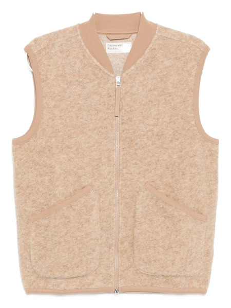  Universal Works Zipped Gilet - Neutrals 