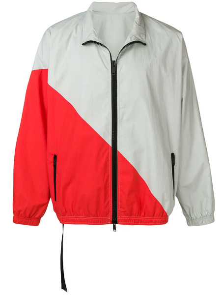  Unravel Project Contrasting Panels Windbreaker - Grey 