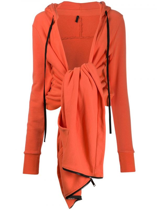  Unravel Project Tie Front Jacket - Orange 