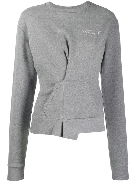  Unravel Project Wrap Detail Sweatshirt - Grey 