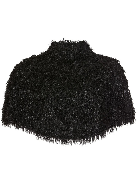  Unreal Fur Cape Verde Cropped Cape - Black 