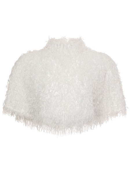  Unreal Fur Cape Verde Cropped Cape - White 