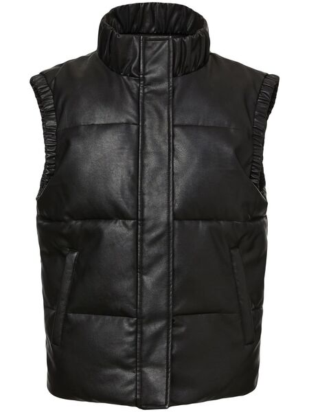  Unreal Fur Cruising Faux-leather Gilet Jacket - Black 