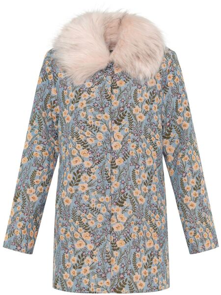  Unreal Fur Feuilles Mortes Coat - Blue 