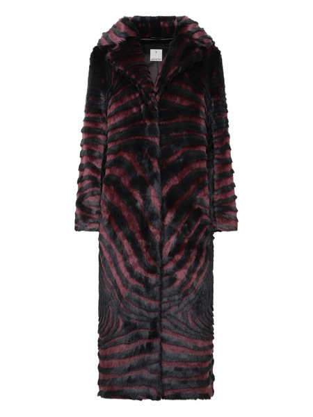  Unreal Fur Gonzo Striped Coat - Black 