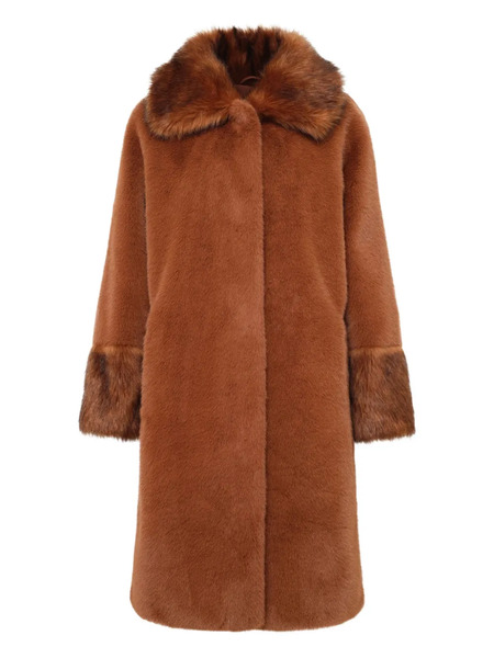  Unreal Fur Timeless Faux-fur-trim Coat - Brown 
