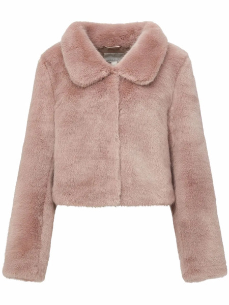  Unreal Fur Tirage Cropped Faux Fur Jacket - Pink 